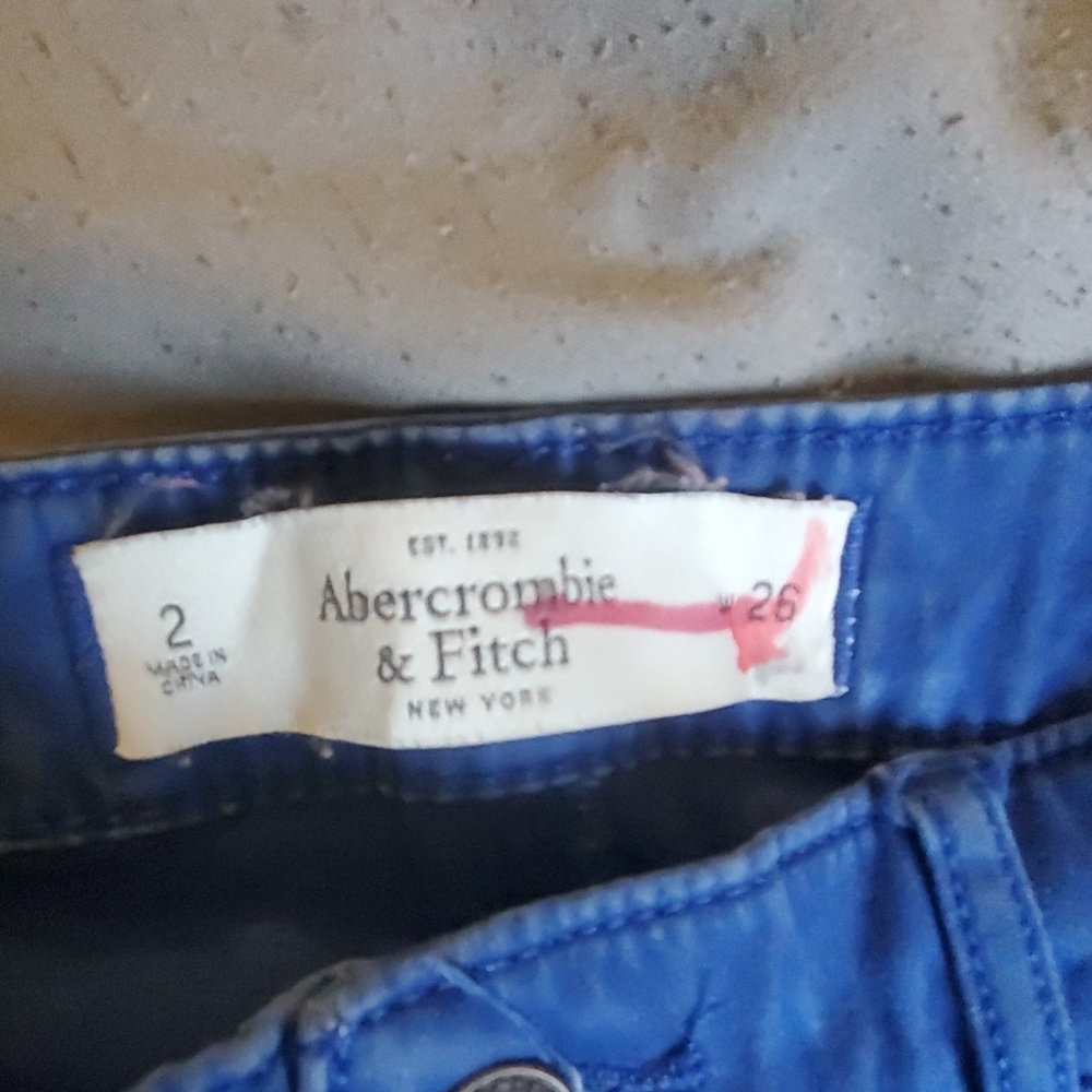Abercrombie & Fitch Womens Blue Pants Sz:2 - Picture 2 of 9
